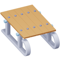 Sledge 3d rendering isometric icon. png