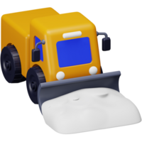 neige un camion 3d le rendu isométrique icône. png