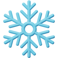 Snowflake 3d rendering isometric icon. png