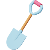 Shovel 3d rendering isometric icon. png