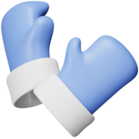 Winter gloves 3d rendering isometric icon. png