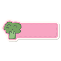 broccoli gezond groente vegetarisch ingrediënten etiket naam tags sticker png