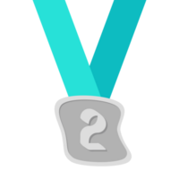 andra plats silver- medalj grön band grundläggande form png