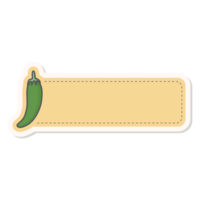 Green Chili Healthy Vegetable Vegetarian Ingredients Label Name Tags Sticker png