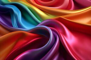 abstract background of rainbow silk photo