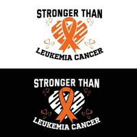 Stronger Than Leukemia Cancer vector