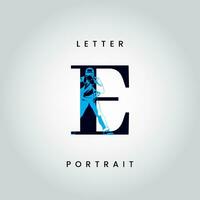 E letter logo design vector