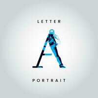 A letter photography vector