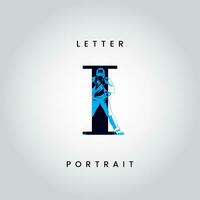 I letter logo photography vector