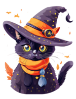 Halloween Cute cate witch style png