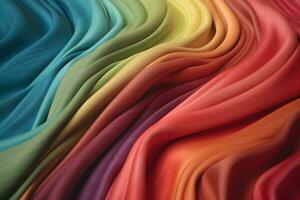 abstract background of rainbow silk photo