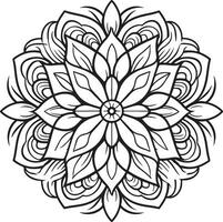 mandala para colorear vector