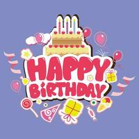 happy birthday wishes background design vector