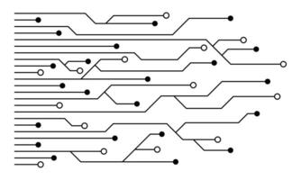 Printed circuit board. Abstract futuristic circuit board. Hi tech digital circuit board. Futuristic technology design elements. Vector illustration