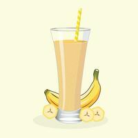 Banana Juice Vector Illustration fresh and health