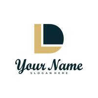 Letter LD logo design vector. Luxury LD logo design template concept vector