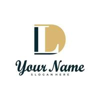 Letter LD logo design vector. Luxury LD logo design template concept vector