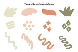 Aesthetic Abstract Shape and Brush Stroke Collection vector