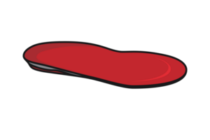 Comfortable shoes arch support insoles illustration. Fashion object icon concept. Two-layered shoe arch support insole design. png