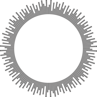 Circle sound wave. Audio music equalizer. Round circular icon. Spectrum radial pattern and frequency frame. png