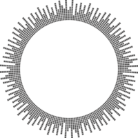 Circle sound wave. Audio music equalizer. Round circular icon. Spectrum radial pattern and frequency frame. png