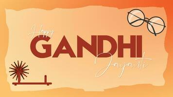 mahatma Gandhi Jayanti - 2do octubre con creativo diseño vector ilustración