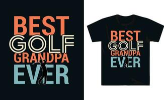 Golf Player Golfing T-shirt Design vector