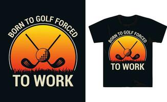 golf jugador golf camiseta diseño vector