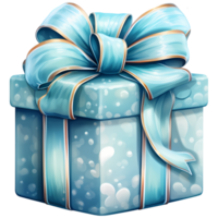 Gift Boxes with Ribbons Watercolor AI Generative png