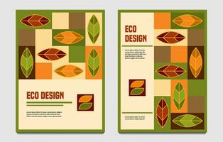 Set of templates in simple geometric style. vector