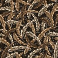 Seamless brown camouflage pattern with feathers vector