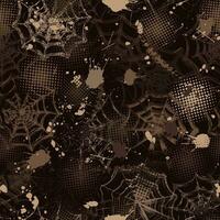 Abstract brown camouflage pattern with spiderweb vector