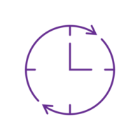 Time clock and arrow icon png