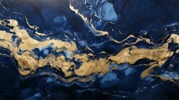 Luxury blue abstract background of marble liquid ink art painting photo