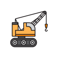 grue lourd construction machine png