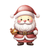 AI Generative Cute pastel Santa Claus in Christmas festival png