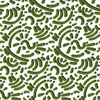 The pattern with green lines is twisted into a vector seamless pattern. Wavy with shadows, rounded shapes. Abstract wallpaper design, fashionable textile print with wavy and twisted lines exotic motif