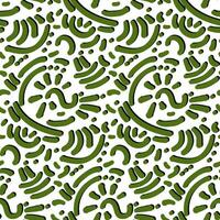 The pattern with green lines is twisted into a vector seamless pattern. Wavy with shadows, rounded shapes. Abstract wallpaper design, fashionable textile print with wavy and twisted lines exotic motif