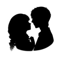 anime coppia silhouette romantico arte png