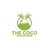 Coconut logo vector template, Creative Coconut logo design concepts, Icon symbol, Illustration