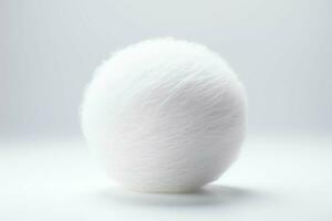 Round ball of bleached yarn. Generate Ai photo