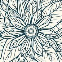 flor colorante página vector. flor línea Arte blanco fondo, linda flores imprimible colorante página, vector flor página para colorante, contorno magnolia foto