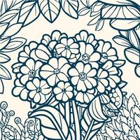 Flower coloring page vector. Flower line art white background, Cute flowers printable coloring page, Vector flower page for coloring, Outline magnolia photo