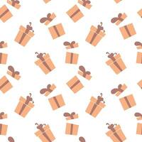 Gift box pattern background. vector