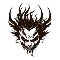 Scary tattoo. Illustration tattoo vector. Isolated tattoo vector. Tattoo set for apparel photo