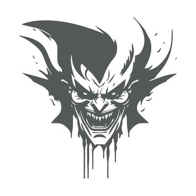 Scary Joker Vector Art, Icons, and Graphics for Free Download