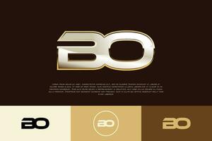 BO Initial Modern Exclusive Logo Emblem Template for Business vector