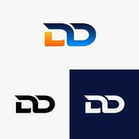 dd inicial logo con vistoso degradado estilo vector