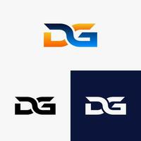 dg inicial logo con vistoso degradado estilo vector