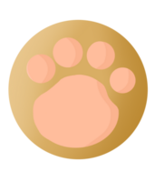 mignonne Orange cercle chat pattes png